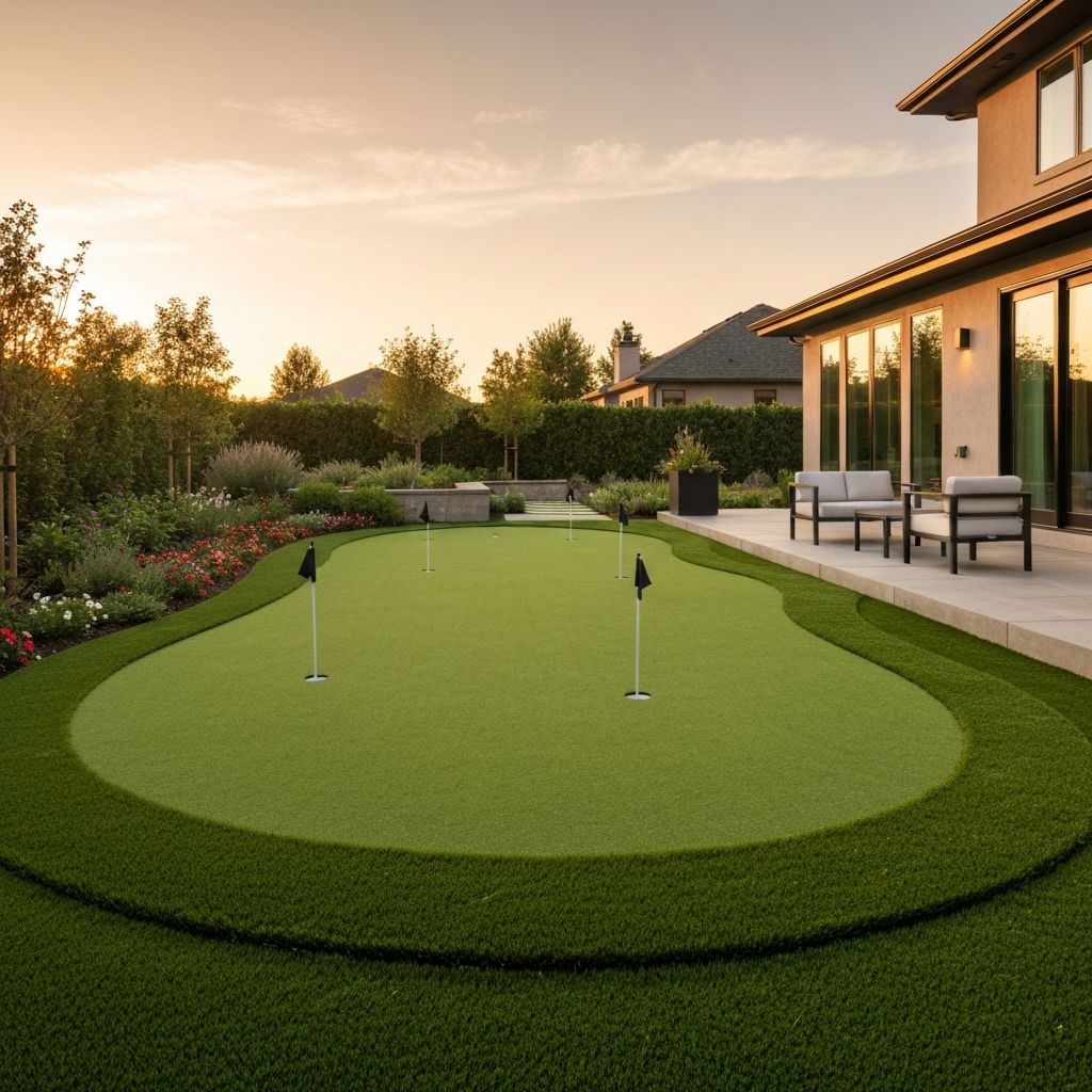 Custom residential putting green